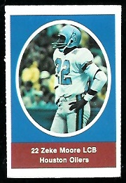1972 Sunoco Stamps      260     Zeke Moore DP